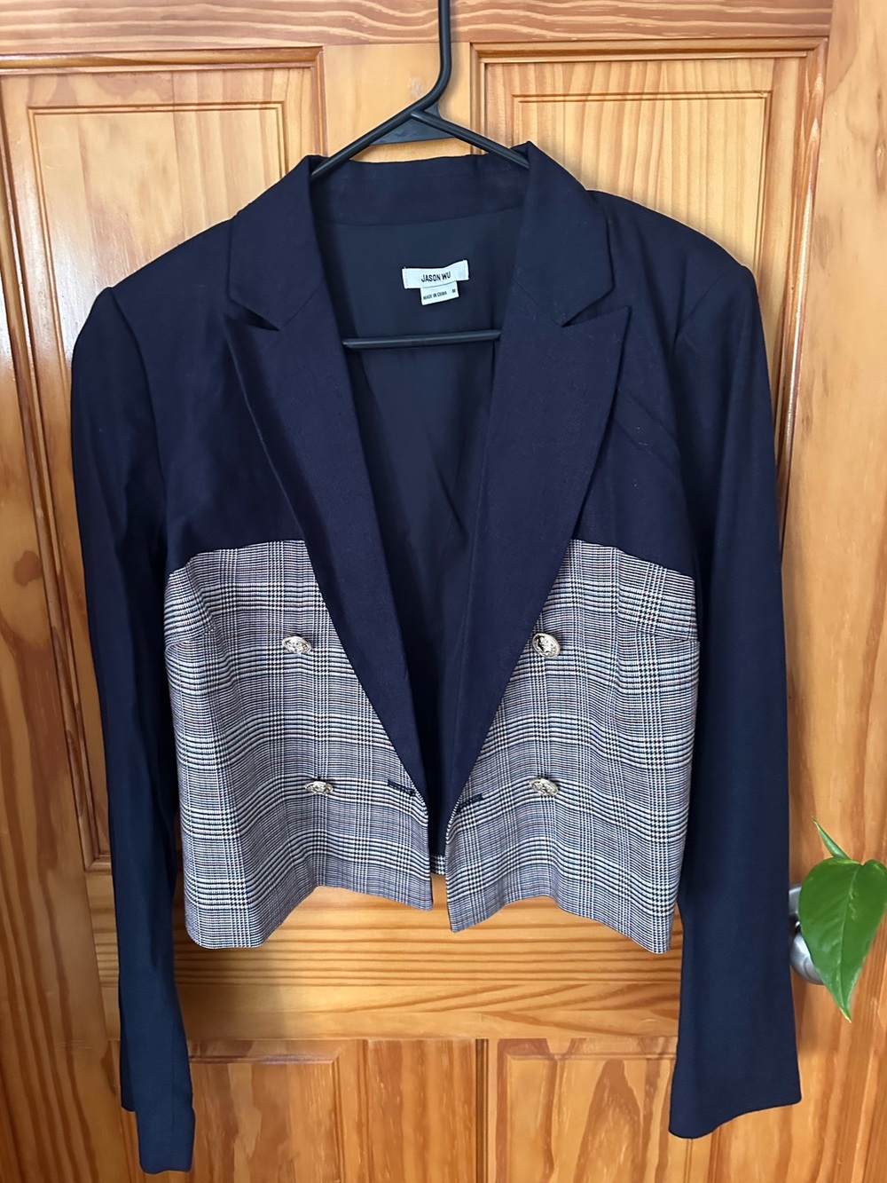 NWT Jason WU -Panel Navy Cropped Blazer - Women's Jacket - Picture 10 of 12